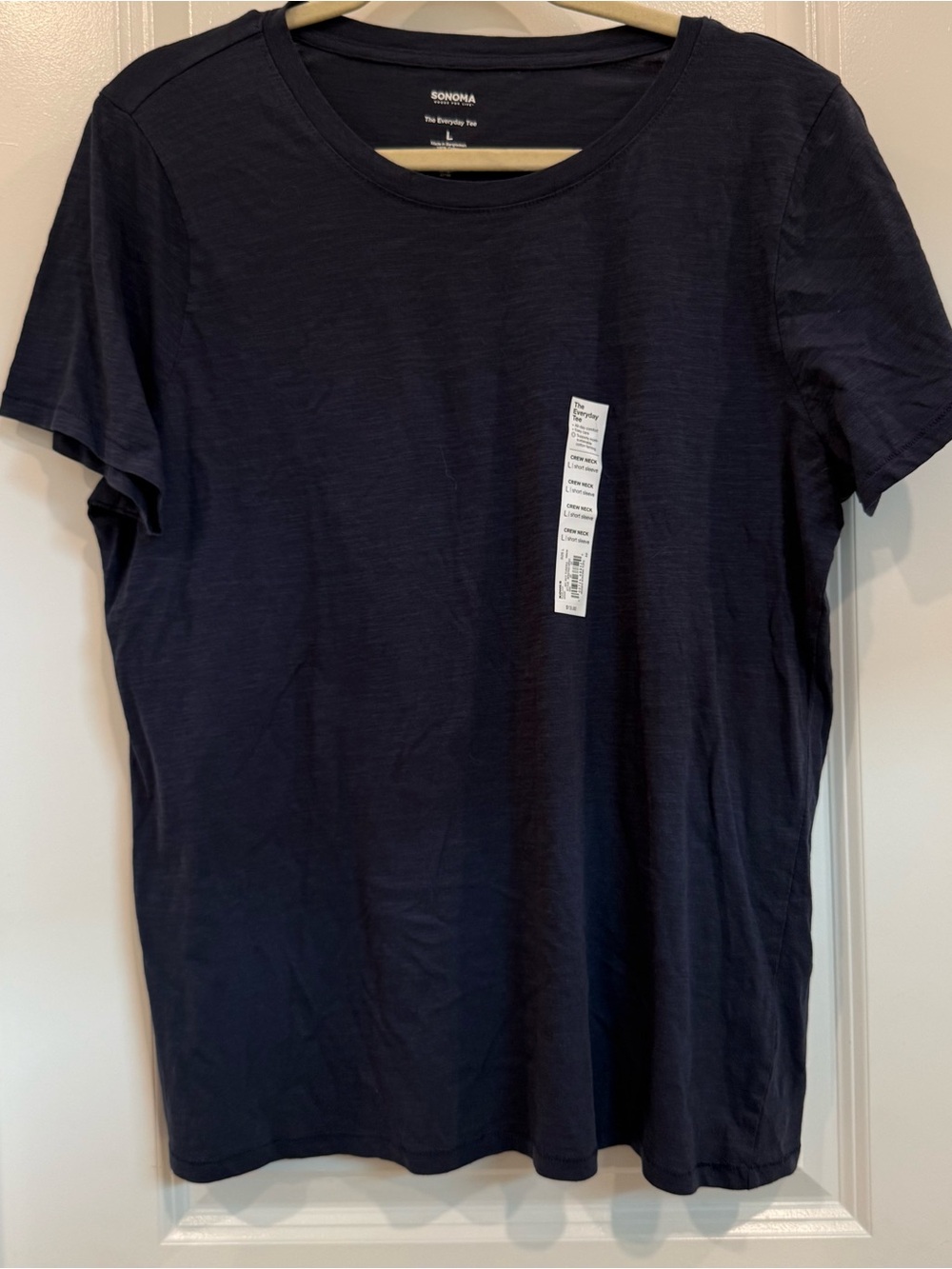Sonoma Women’s Dark Navy Short Sleeve fall Crewneck Tee
